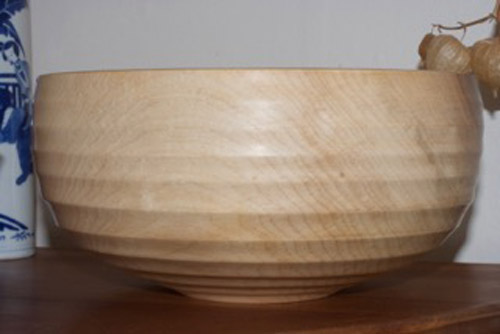 turned maple wood bowl