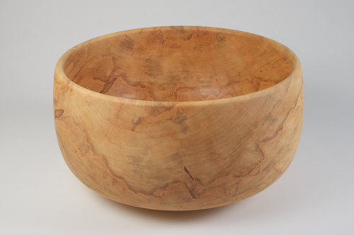 turned spalted wood bowl